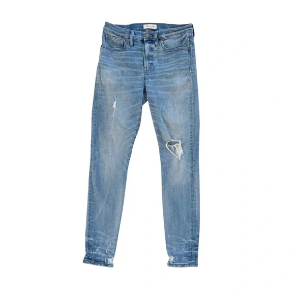 Madewell 9” High Rise Distressed Skinny Jeans size 28 - Picture 1 of 7